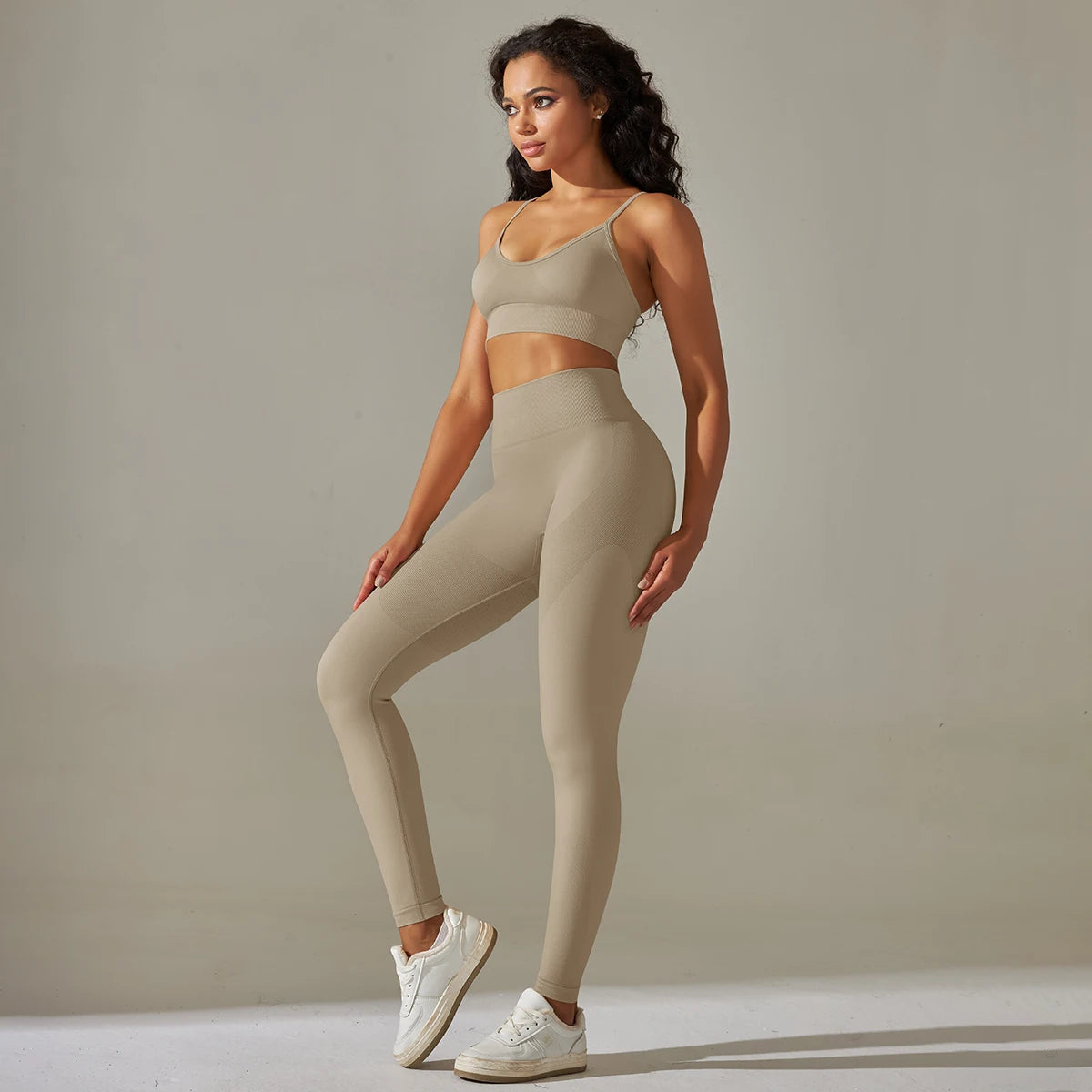Seamless Yoga Set Camisole Bra Leggings Set Fitness