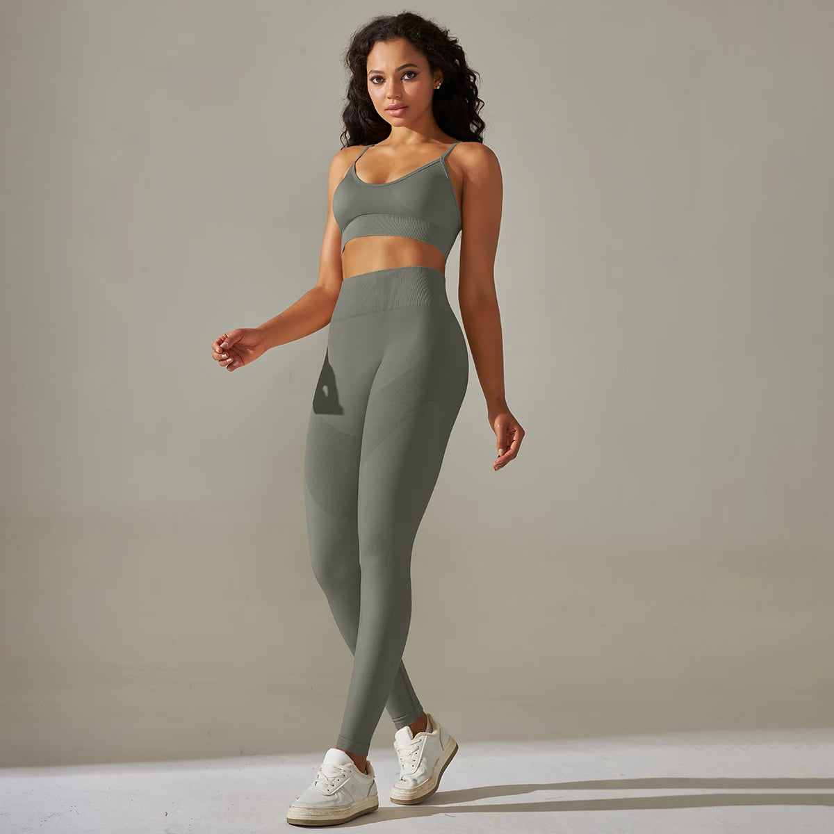 Seamless Yoga Set Camisole Bra Leggings Set Fitness