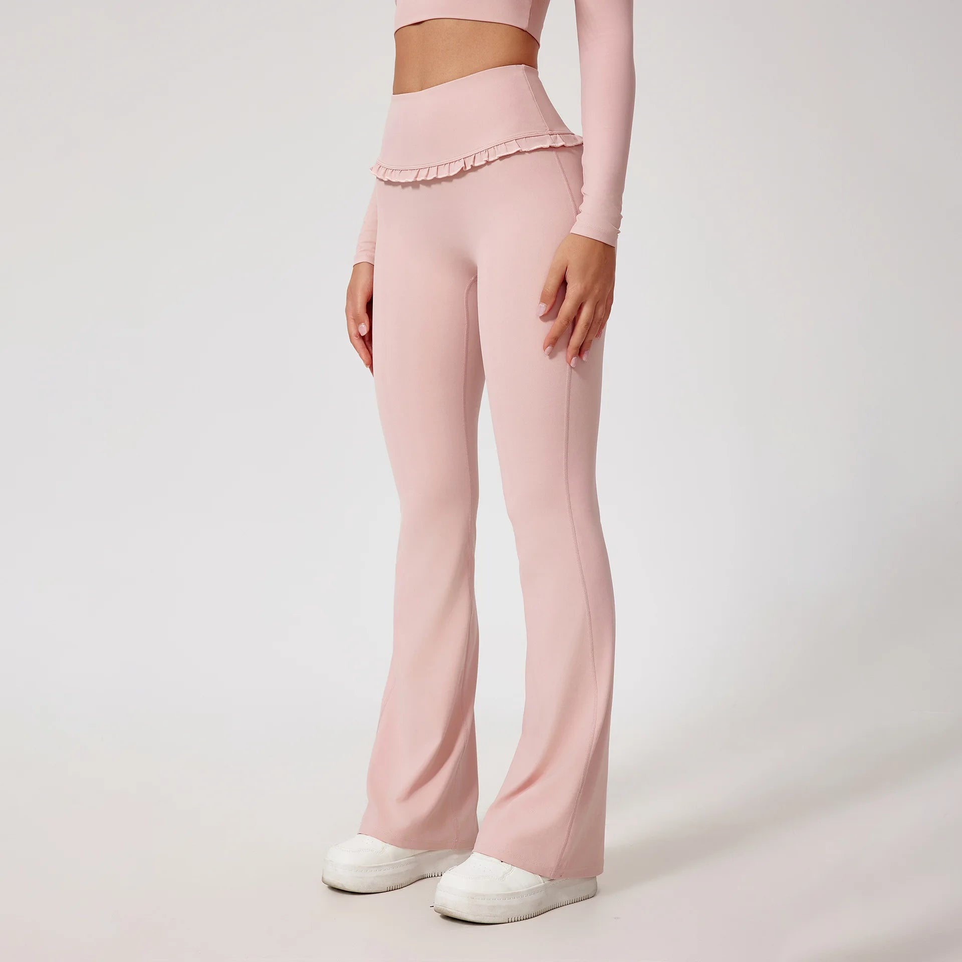 Fitness Flared Leggings High Waist Yoga Pants Gym Workout Sports Bell bottom Trousers Female Latin Dance Fitness Flare Pants