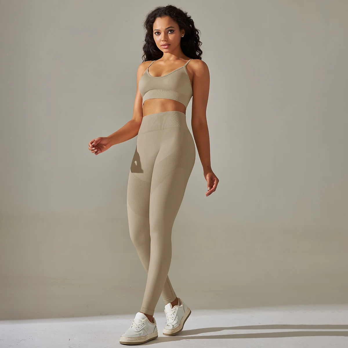 Seamless Yoga Set Camisole Bra Leggings Set Fitness