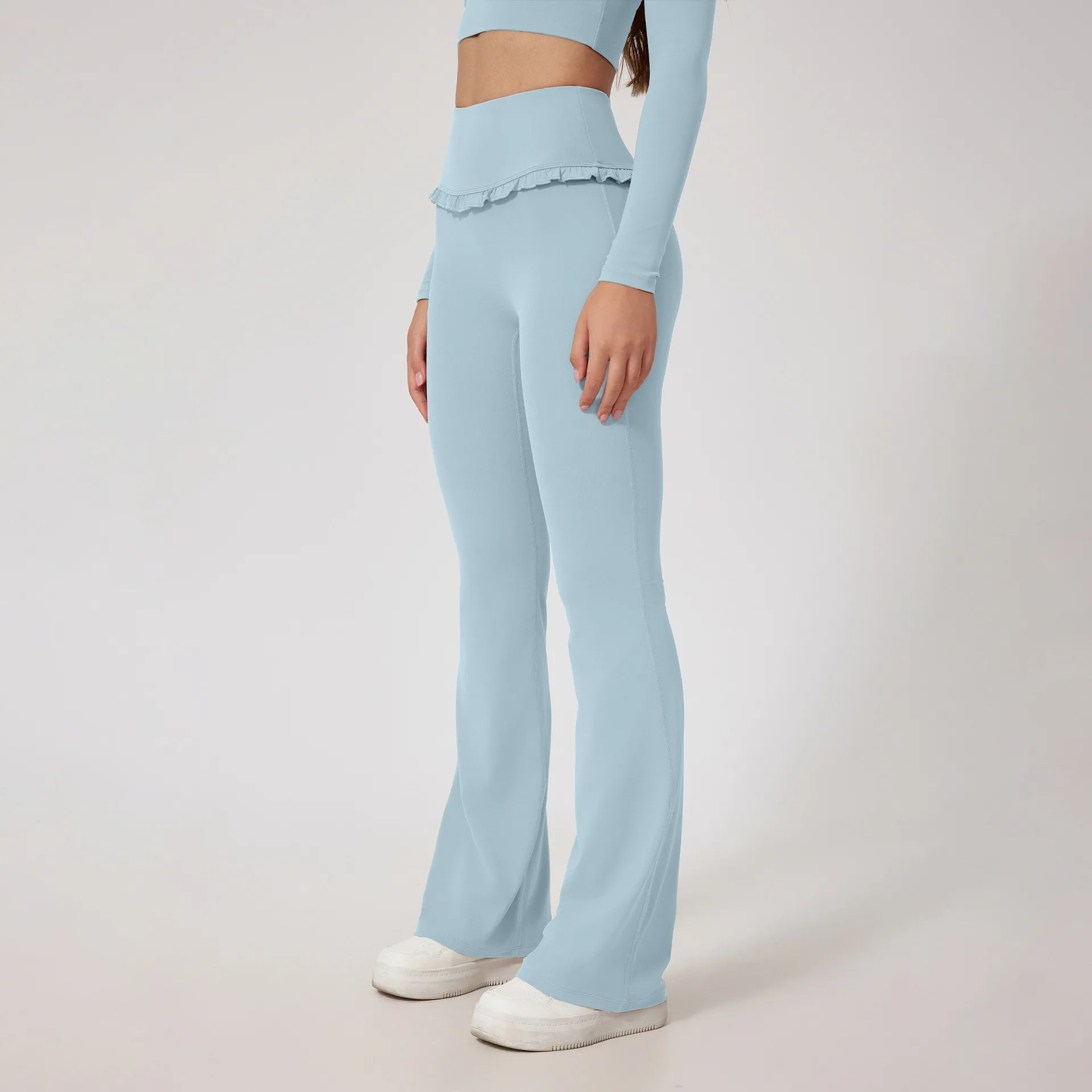 Fitness Flared Leggings High Waist Yoga Pants Gym Workout Sports Bell bottom Trousers Female Latin Dance Fitness Flare Pants