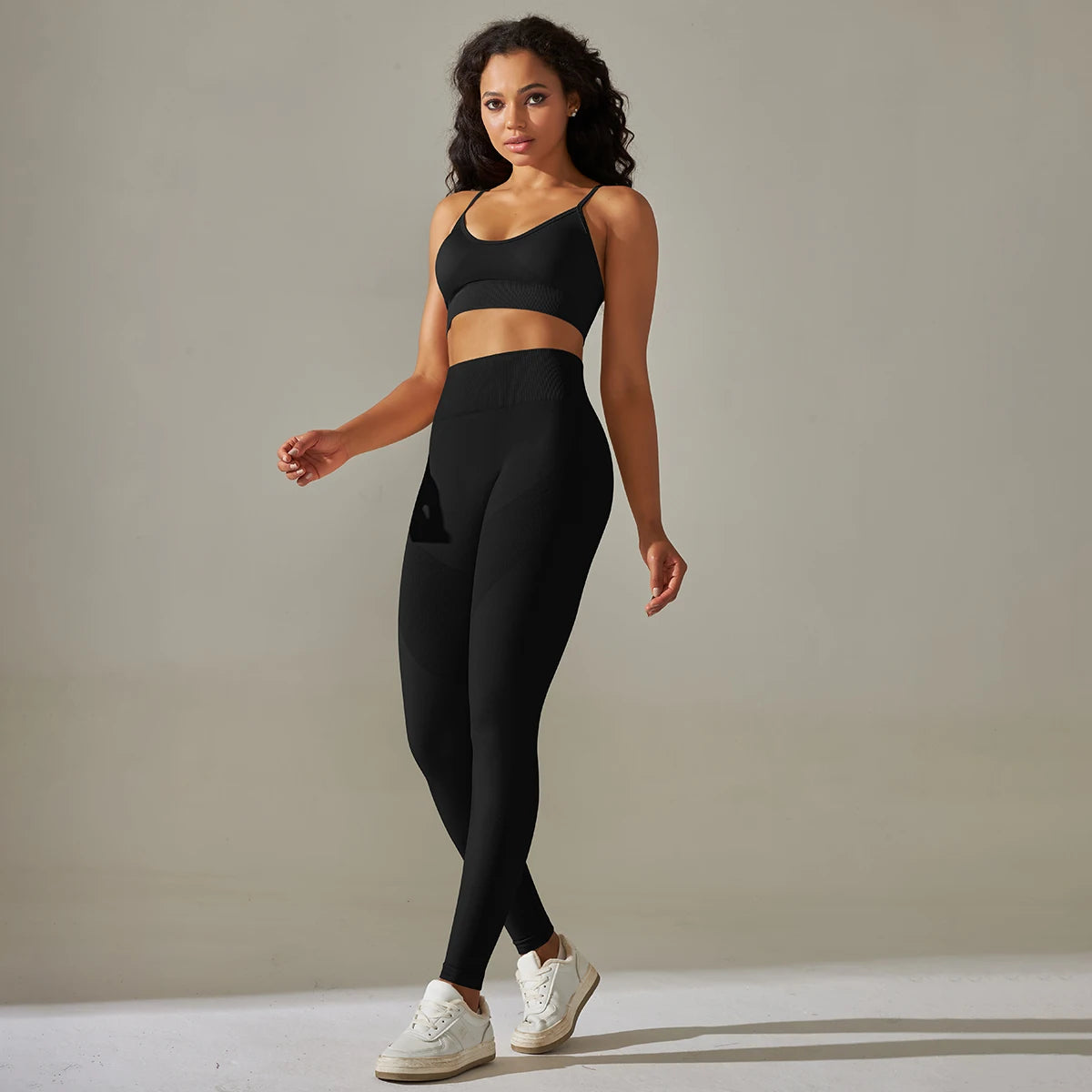 Seamless Yoga Set Camisole Bra Leggings Set Fitness